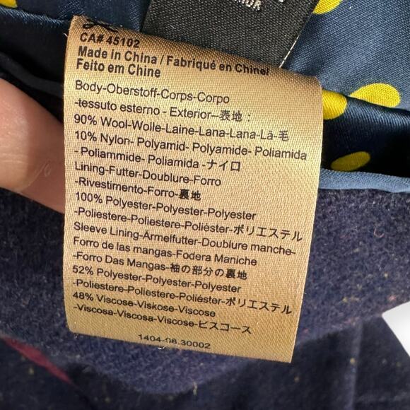 Scotch & Soda Navy Blue Wool Tweed Slim Fit Two Button Blazer Men's Size M/48 - Picture 13 of 14